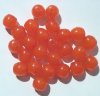 25 11mm Round Amber Orange Polyester